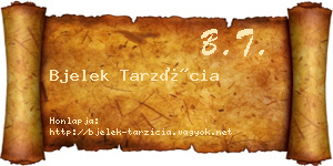Bjelek Tarzícia névjegykártya